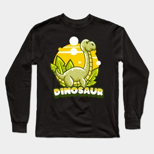 Cute Dinosaur Cartoon Long Sleeve T-Shirt